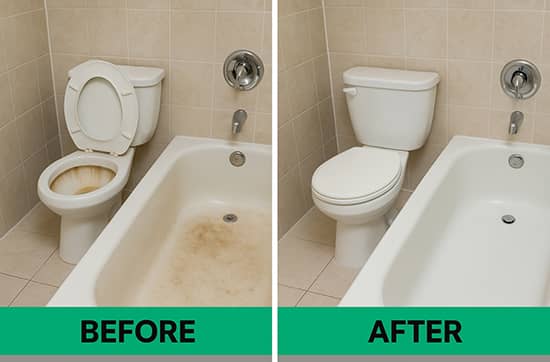 burlington cleaning services by gomaids bathroom bathtub before after